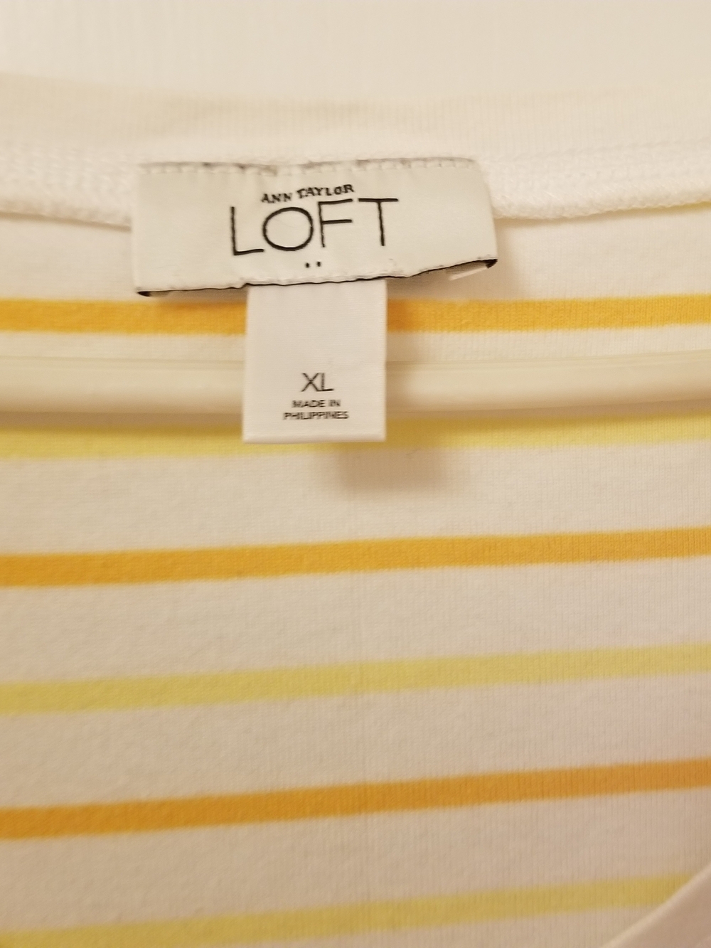 LOFT Yellow Striped Tee